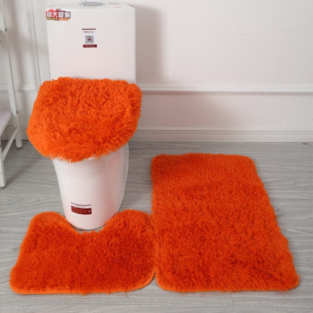 Tapis wc ensemble orange