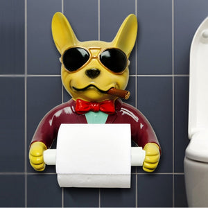 Porte papier toilette original chien jaune