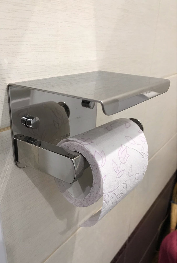 Porte papier toilette mural acier inoxydable